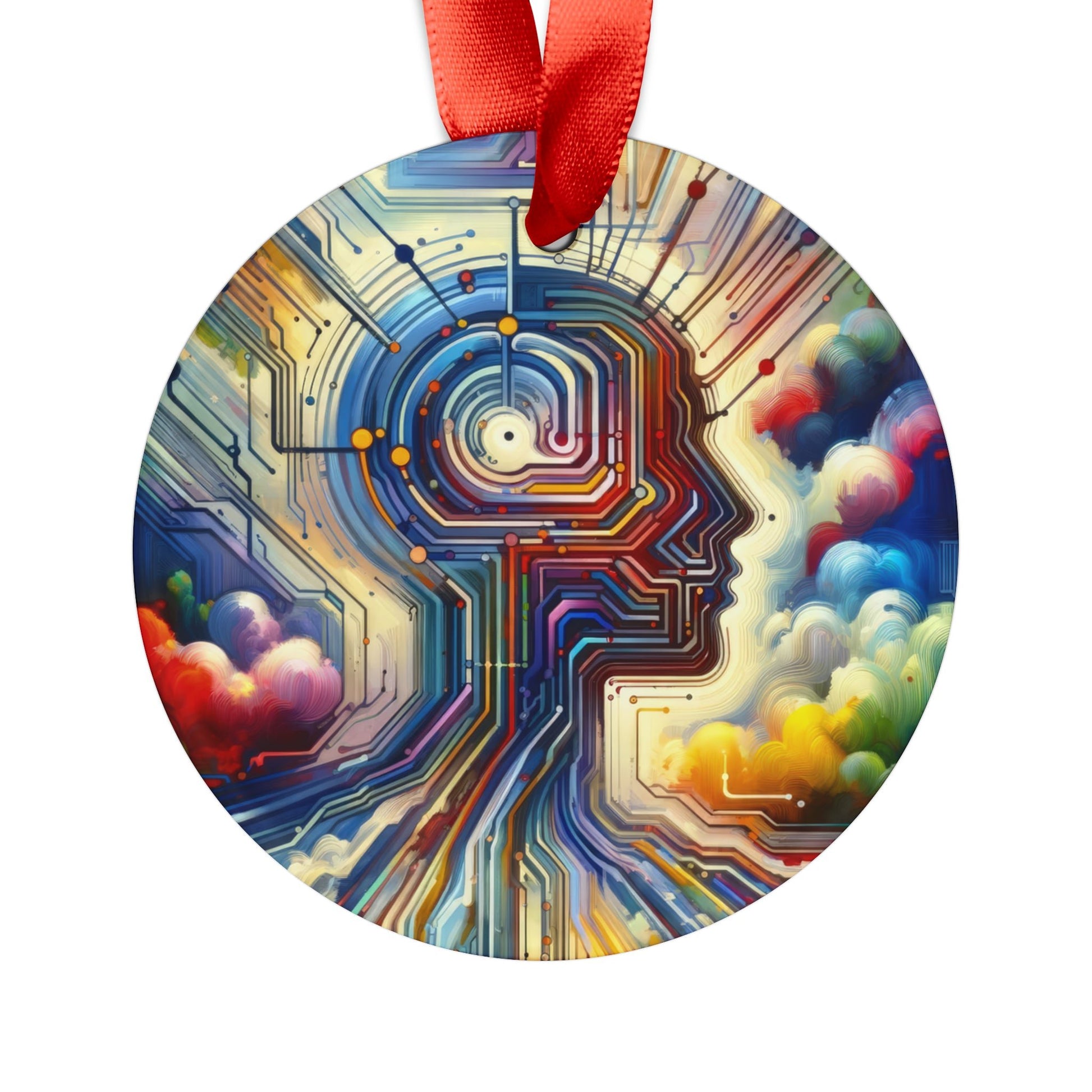 Supportive Digital Empathy Acrylic Ornament with Ribbon - ATUH.ART