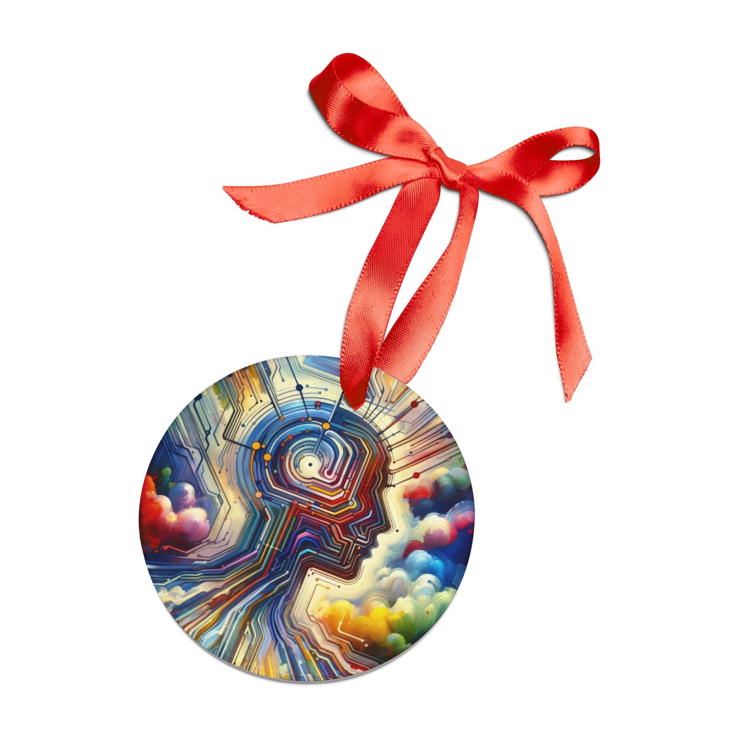 Supportive Digital Empathy Acrylic Ornament with Ribbon - ATUH.ART