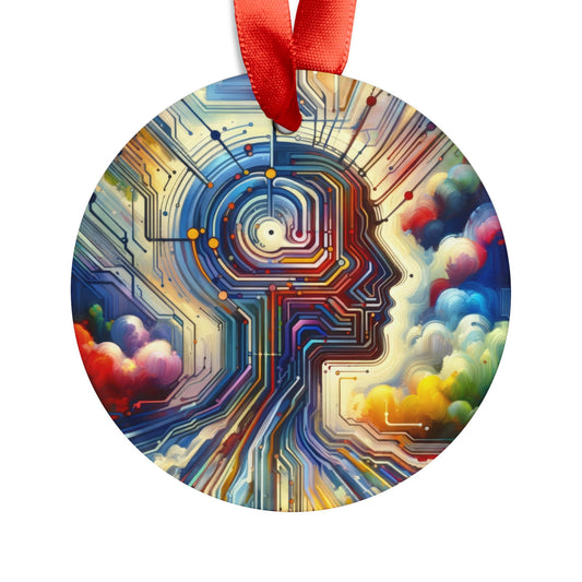 Supportive Digital Empathy Acrylic Ornament with Ribbon - ATUH.ART