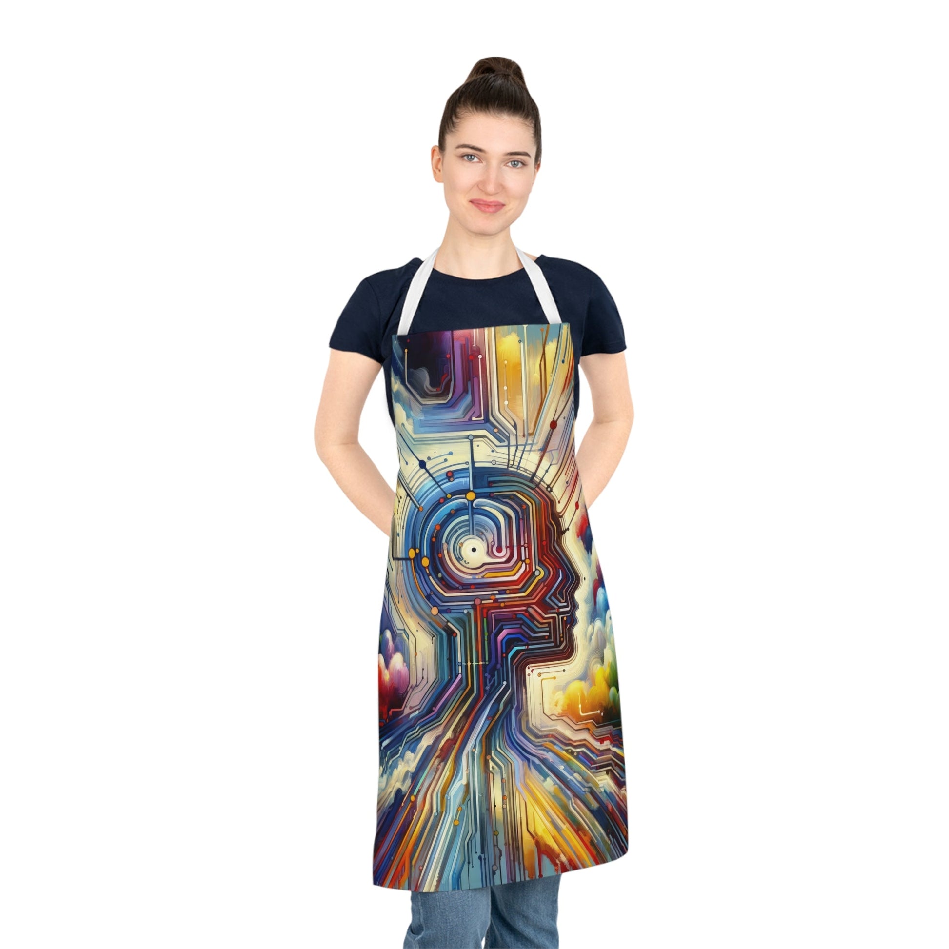 Supportive Digital Empathy Adult Apron (AOP) - ATUH.ART