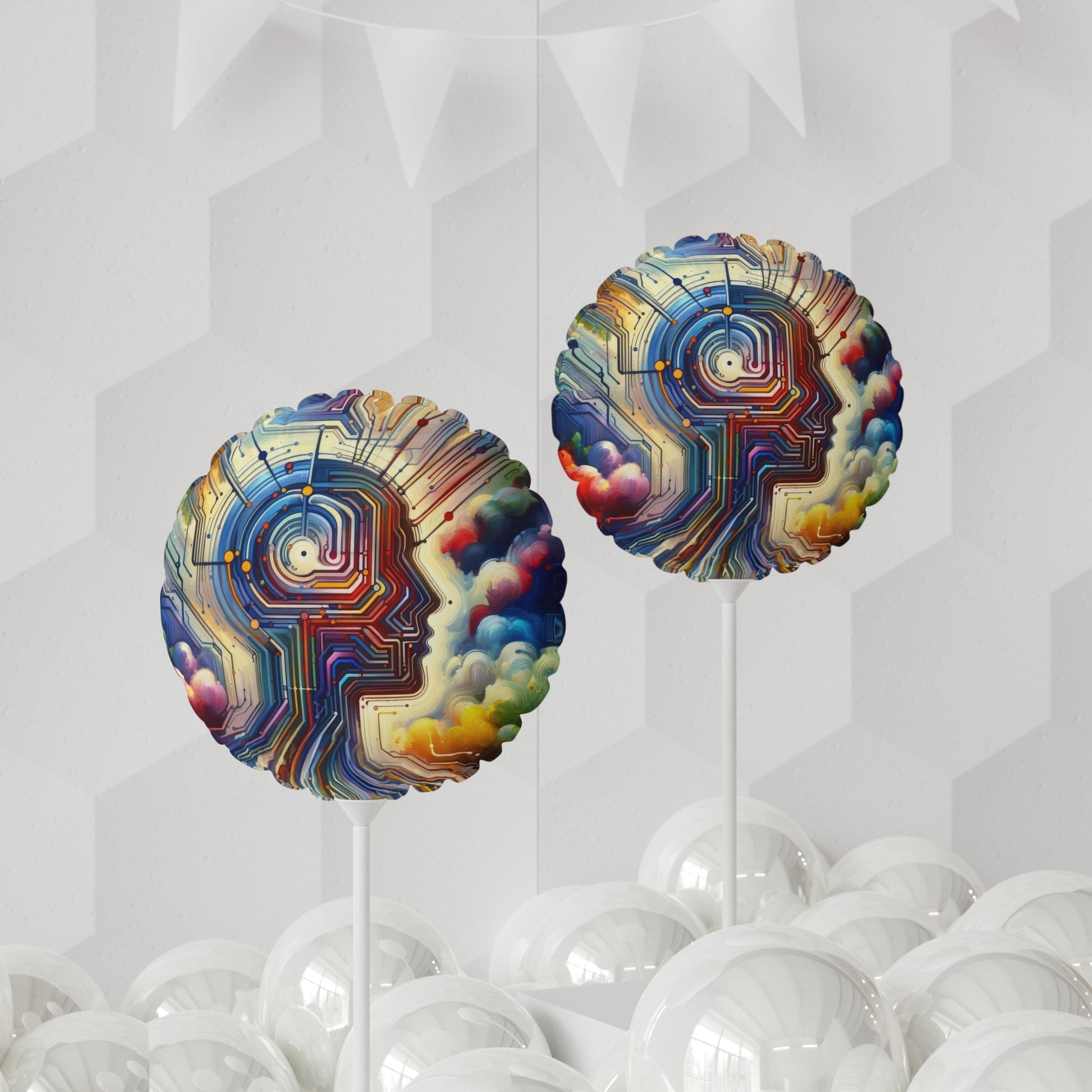 Supportive Digital Empathy Balloon (Round and Heart-shaped), 11" - ATUH.ART