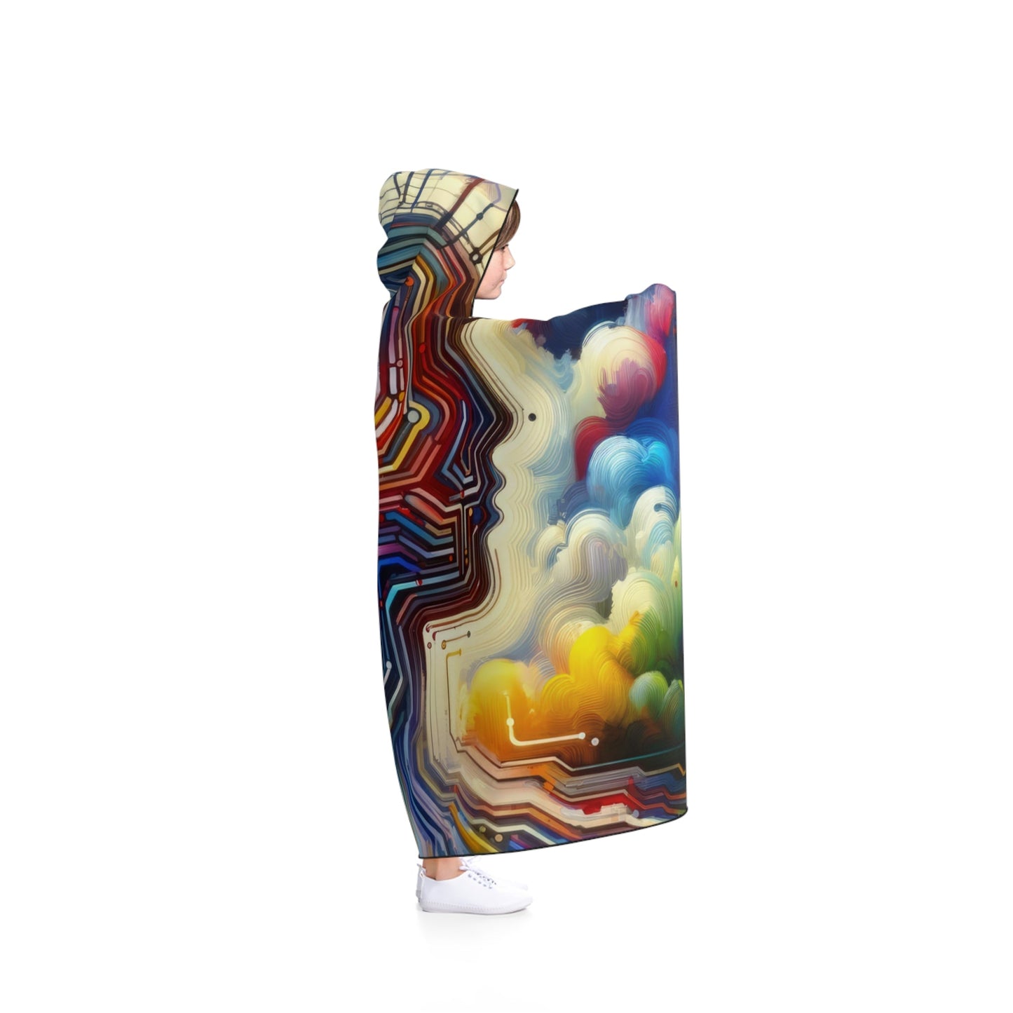 Supportive Digital Empathy Hooded Blanket - ATUH.ART