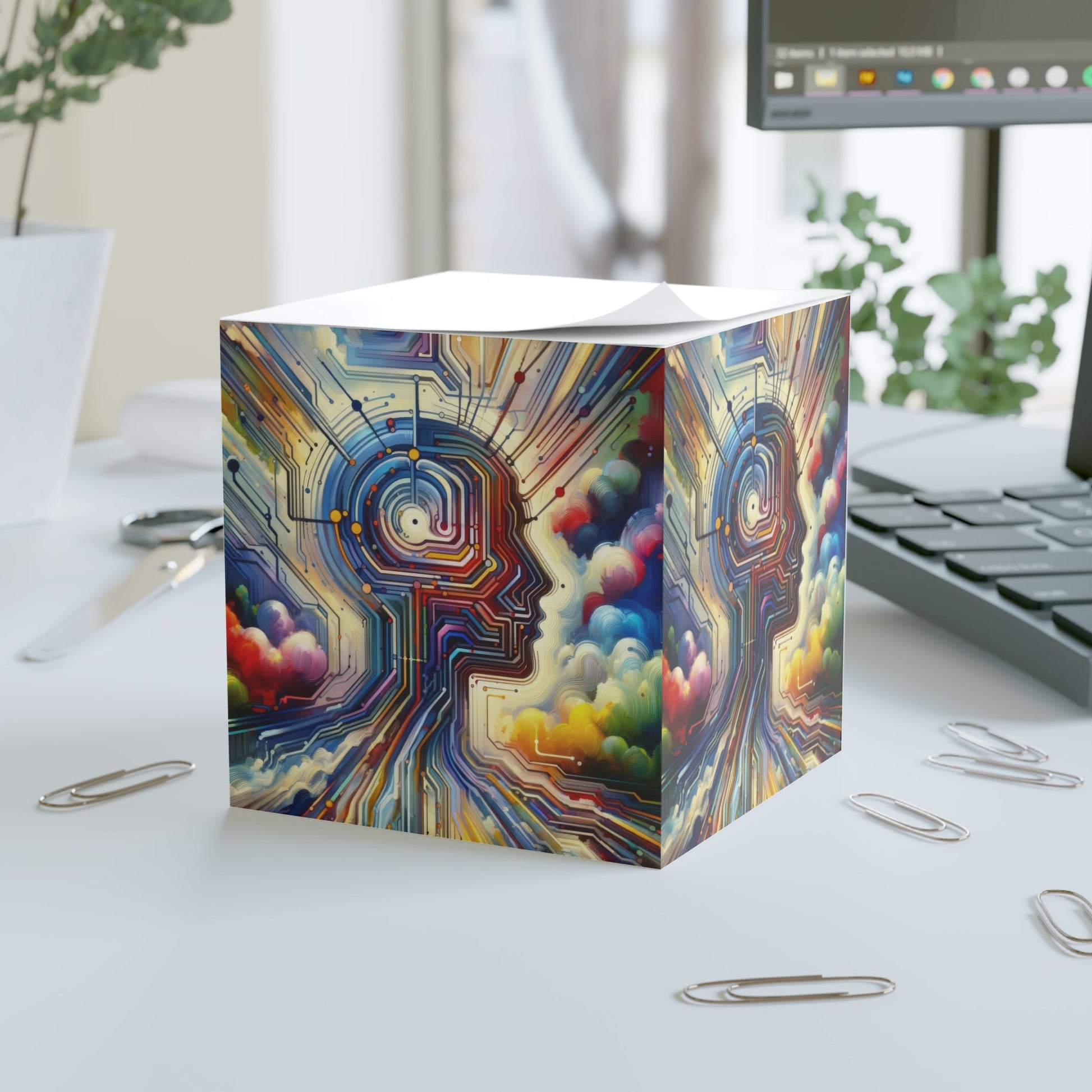 Supportive Digital Empathy Note Cube - ATUH.ART