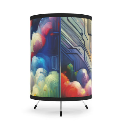 Supportive Digital Empathy Tripod Lamp with High-Res Printed Shade, US\CA plug - ATUH.ART