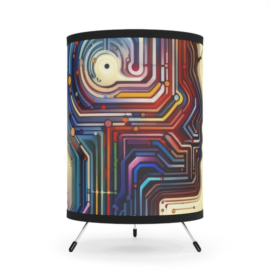 Supportive Digital Empathy Tripod Lamp with High-Res Printed Shade, US\CA plug - ATUH.ART