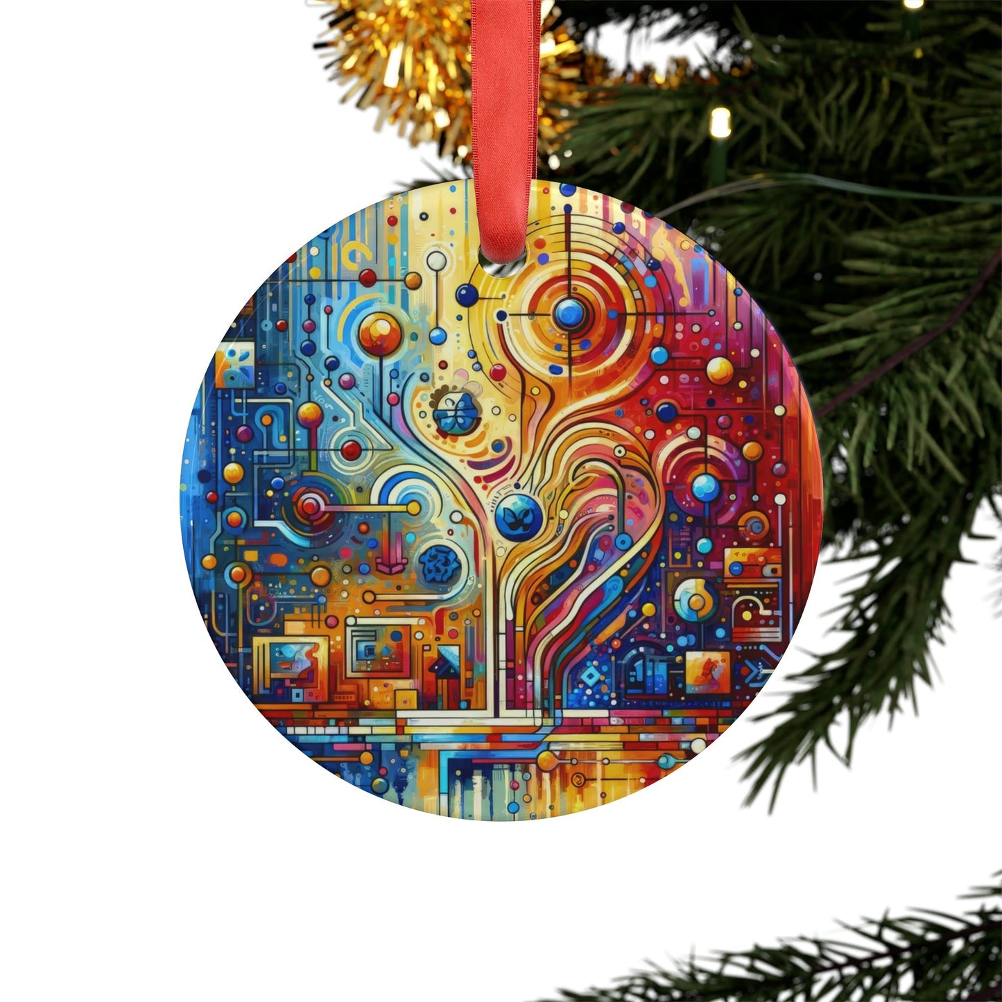 Supportive Divided Empathy Acrylic Ornament with Ribbon - ATUH.ART