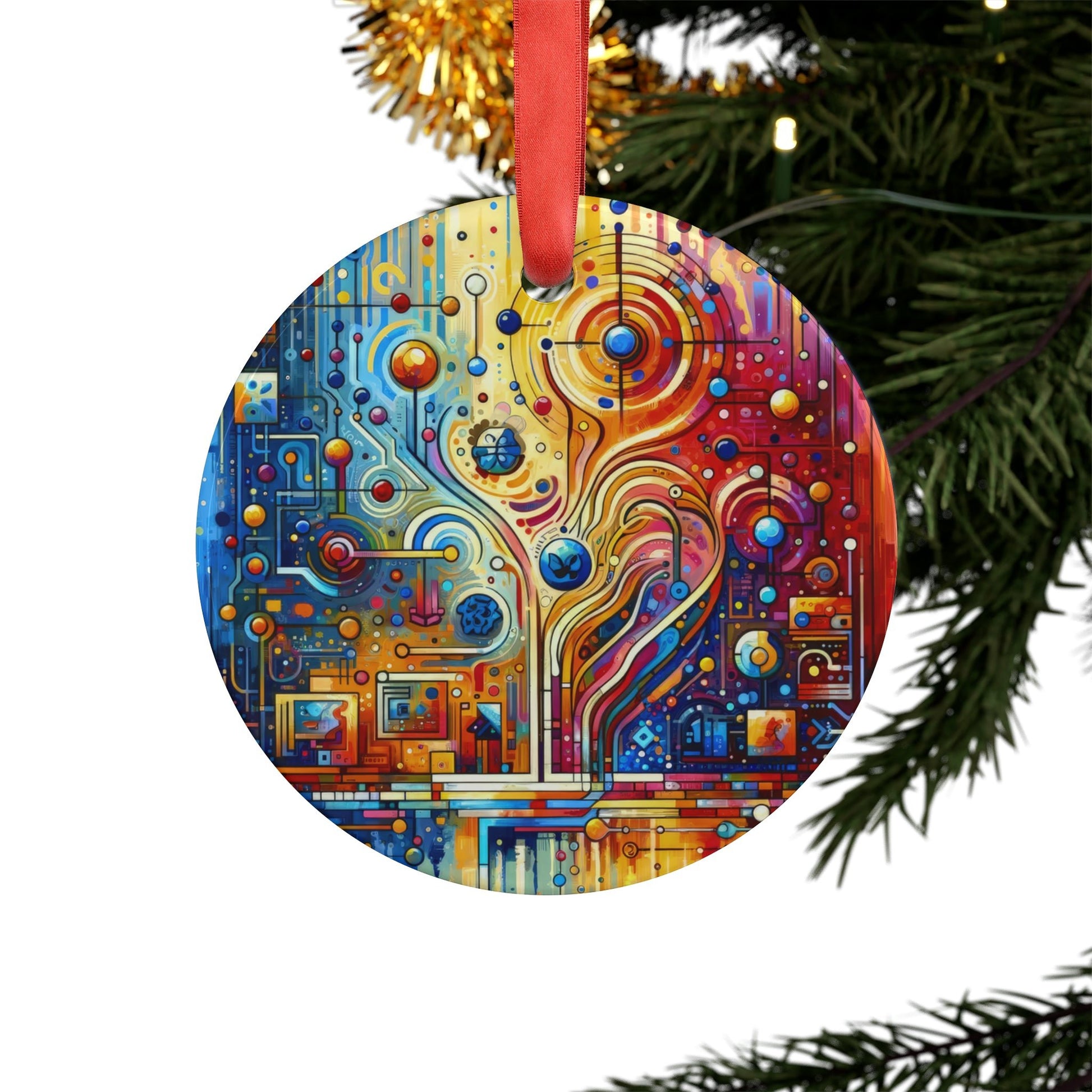 Supportive Divided Empathy Acrylic Ornament with Ribbon - ATUH.ART