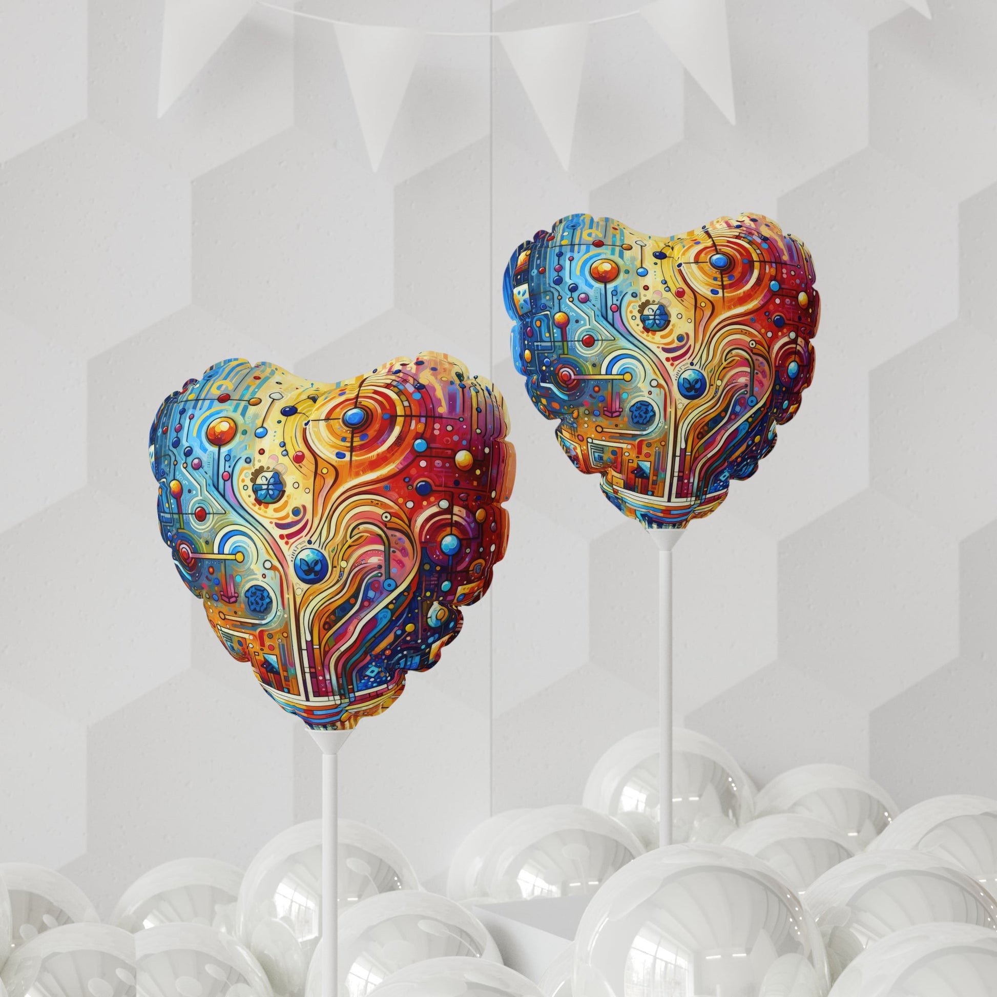 Supportive Divided Empathy Balloon (Round and Heart-shaped), 11" - ATUH.ART