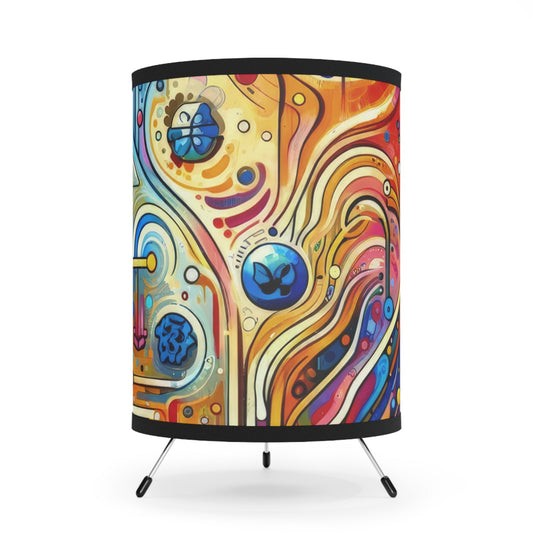 Supportive Divided Empathy Tripod Lamp with High-Res Printed Shade, US\CA plug - ATUH.ART