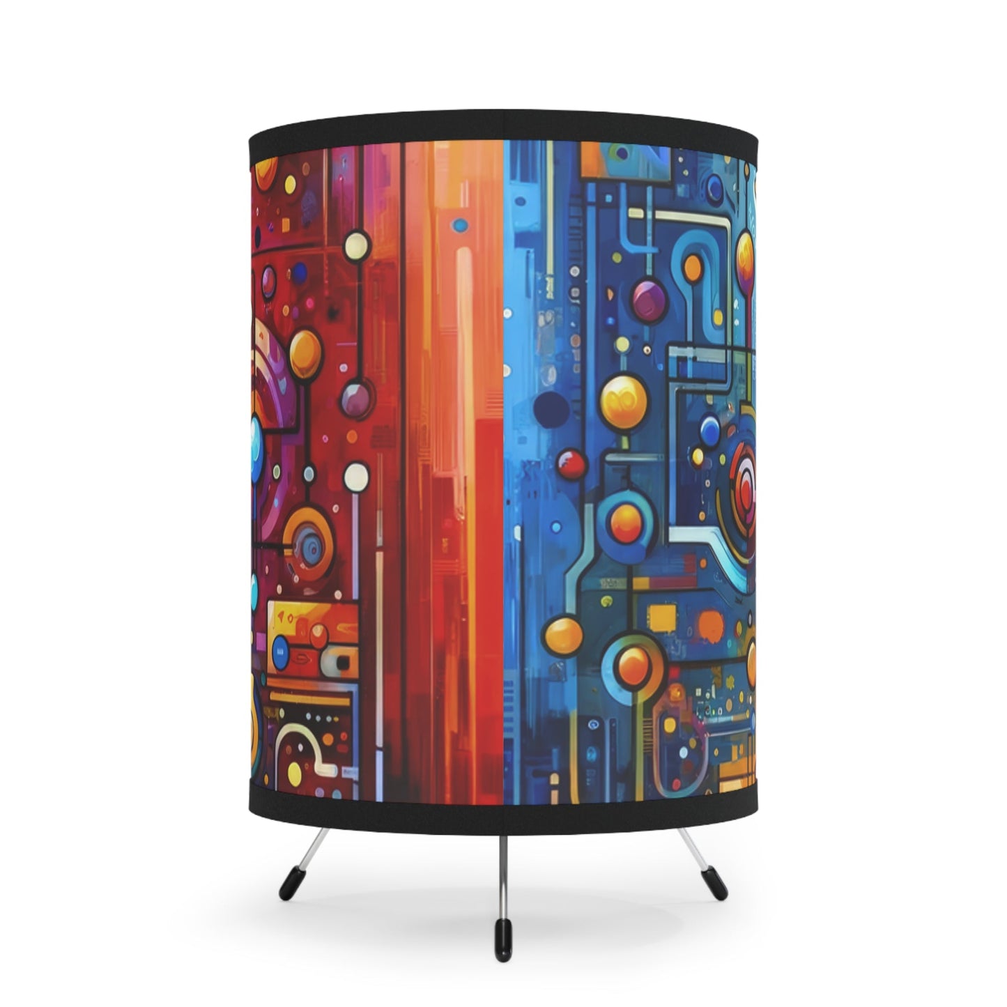 Supportive Divided Empathy Tripod Lamp with High-Res Printed Shade, US\CA plug - ATUH.ART