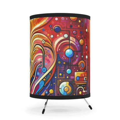 Supportive Divided Empathy Tripod Lamp with High-Res Printed Shade, US\CA plug - ATUH.ART