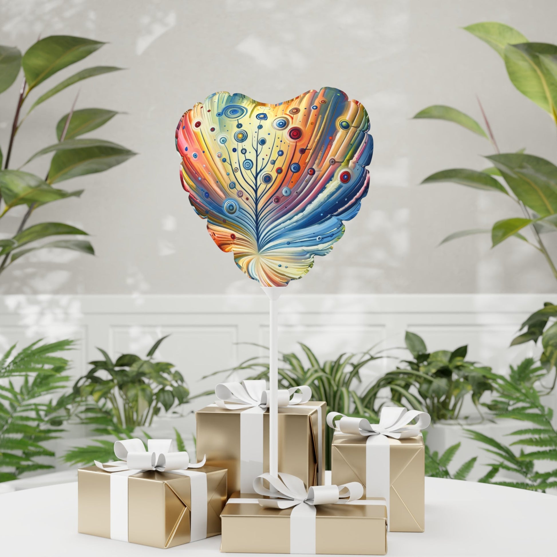 Sustainable Ripple Abstract Balloon (Round and Heart-shaped), 11" - ATUH.ART