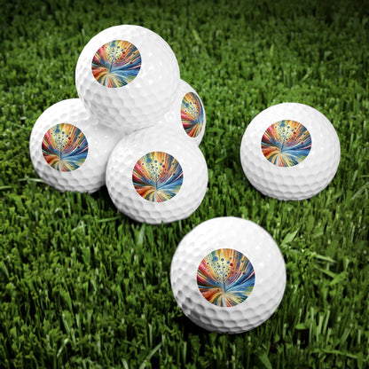 Sustainable Ripple Abstract Golf Balls, 6pcs - ATUH.ART