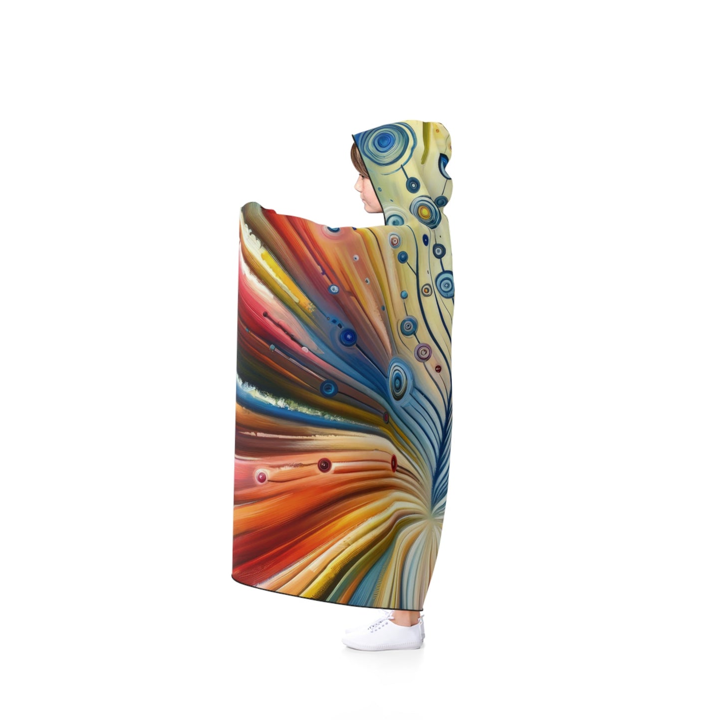 Sustainable Ripple Abstract Hooded Blanket - ATUH.ART