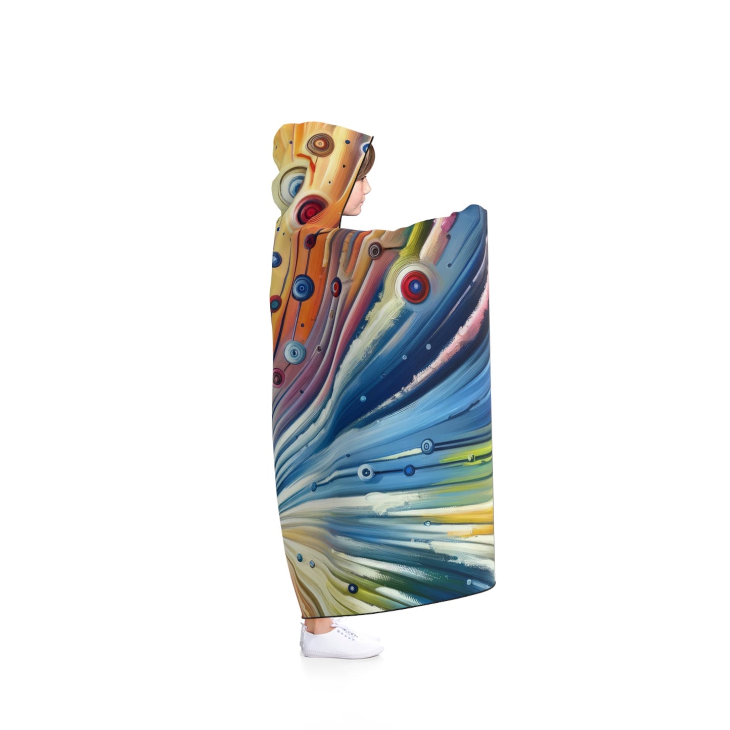 Sustainable Ripple Abstract Hooded Blanket - ATUH.ART