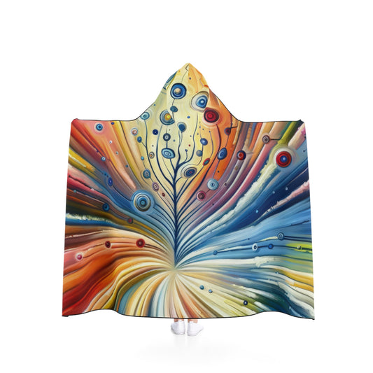 Sustainable Ripple Abstract Hooded Blanket - ATUH.ART