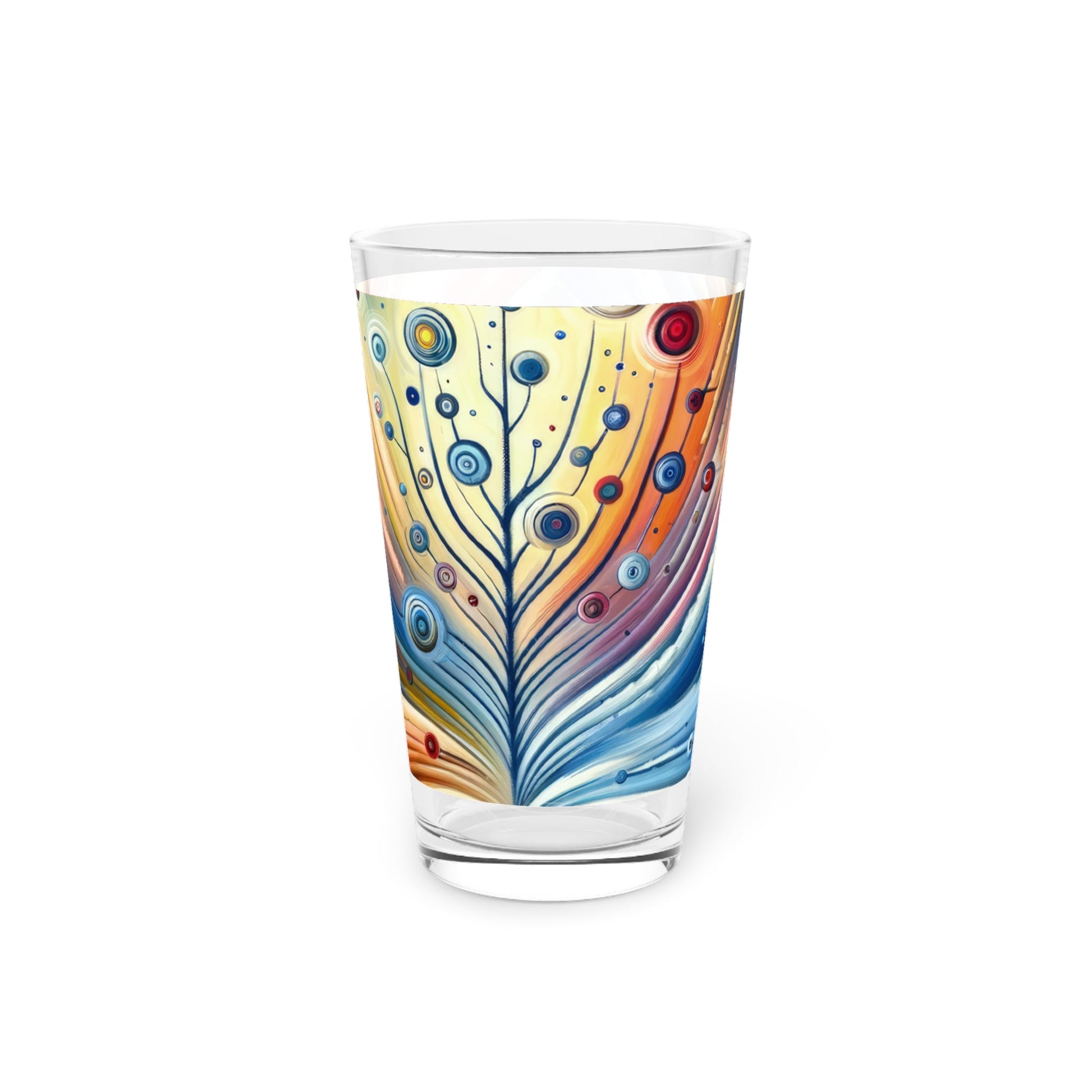 Sustainable Ripple Abstract Pint Glass, 16oz - ATUH.ART