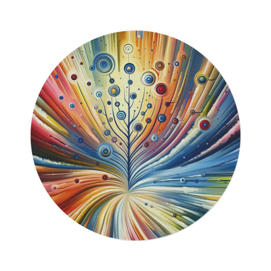 Sustainable Ripple Abstract Round Rug - ATUH.ART