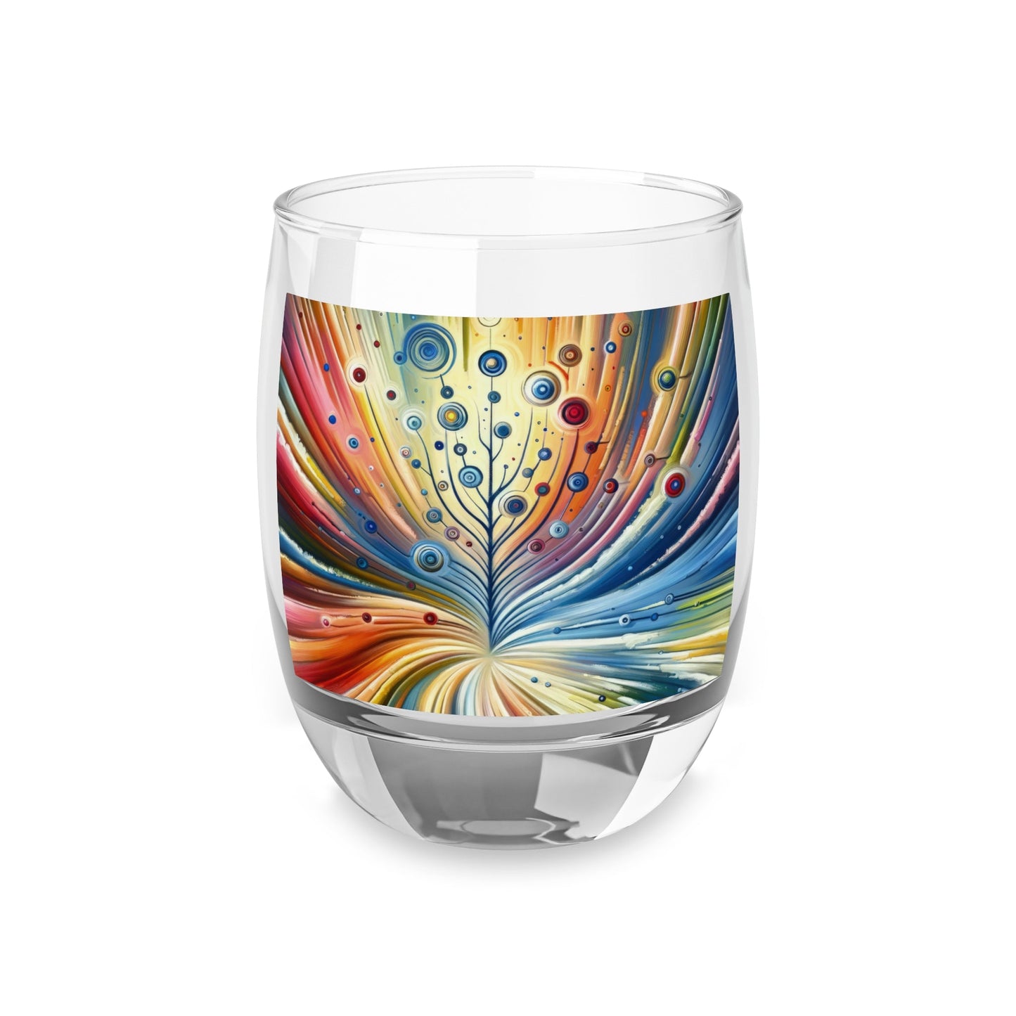 Sustainable Ripple Abstract Whiskey Glass - ATUH.ART