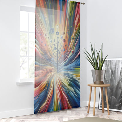 Sustainable Ripple Abstract Window Curtain - ATUH.ART