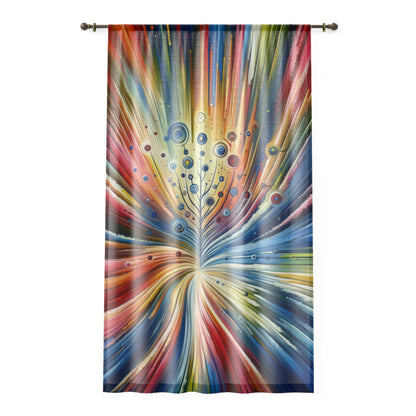 Sustainable Ripple Abstract Window Curtain - ATUH.ART