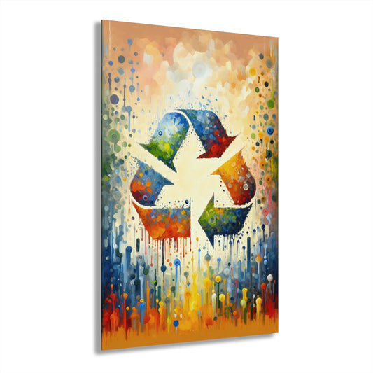 Sustainable Transformation Tachism Acrylic Prints (French Cleat Hanging) - ATUH.ART