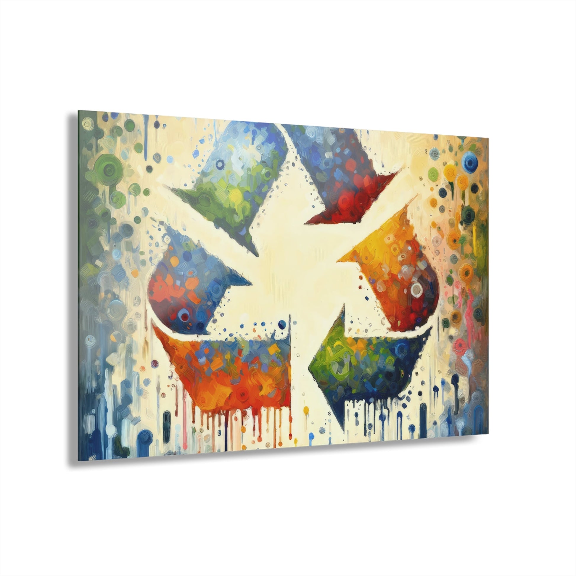 Sustainable Transformation Tachism Acrylic Prints (French Cleat Hanging) - ATUH.ART