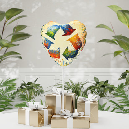 Sustainable Transformation Tachism Balloon (Round and Heart-shaped), 11" - ATUH.ART