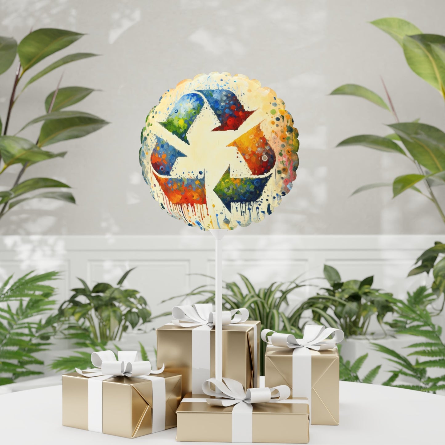 Sustainable Transformation Tachism Balloon (Round and Heart-shaped), 11" - ATUH.ART