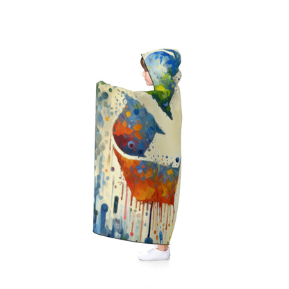 Sustainable Transformation Tachism Hooded Blanket - ATUH.ART