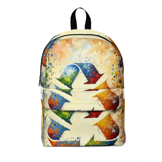 Sustainable Transformation Tachism Unisex Classic Backpack - ATUH.ART