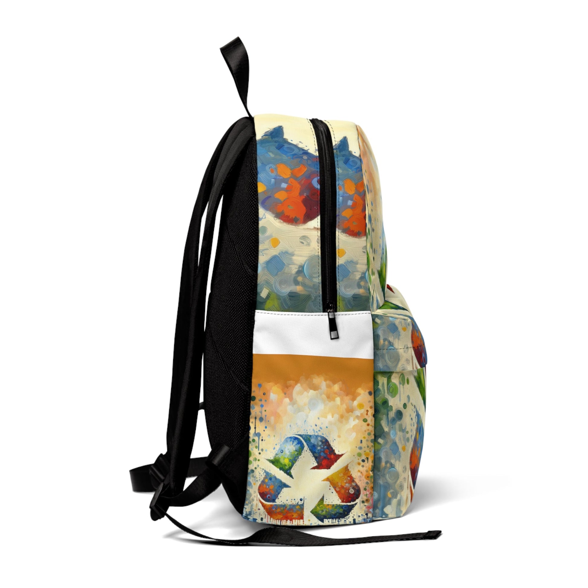 Sustainable Transformation Tachism Unisex Classic Backpack - ATUH.ART