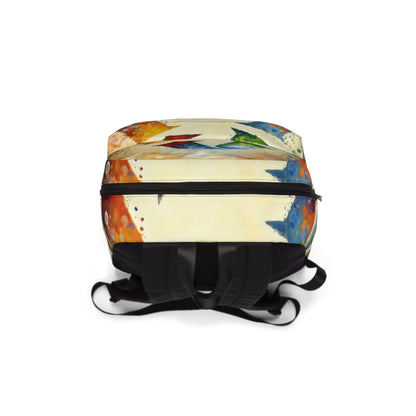 Sustainable Transformation Tachism Unisex Classic Backpack - ATUH.ART