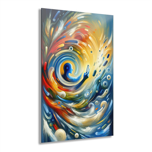 Swipe Connection Tachism Acrylic Prints (French Cleat Hanging) - ATUH.ART