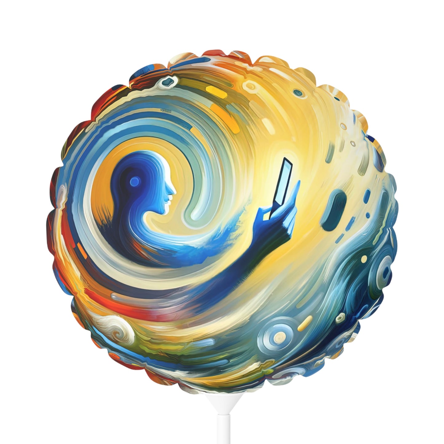 Swipe Connection Tachism Balloon (Round and Heart-shaped), 11" - ATUH.ART