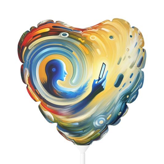 Swipe Connection Tachism Balloon (Round and Heart-shaped), 11" - ATUH.ART