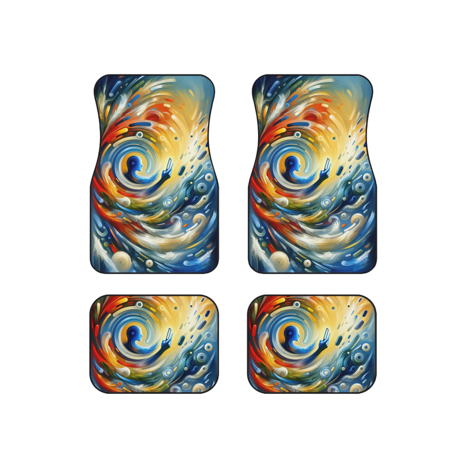 Swipe Connection Tachism Car Mats (Set of 4) - ATUH.ART