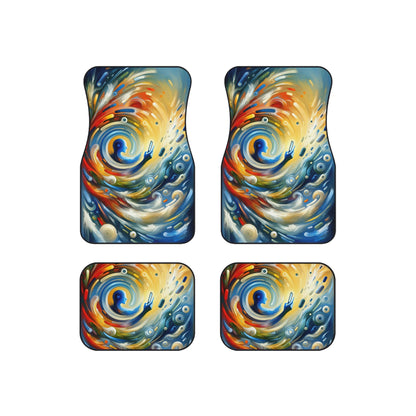 Swipe Connection Tachism Car Mats (Set of 4) - ATUH.ART