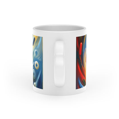 Swipe Connection Tachism Heart-Shaped Mug - ATUH.ART