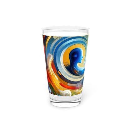 Swipe Connection Tachism Pint Glass, 16oz - ATUH.ART