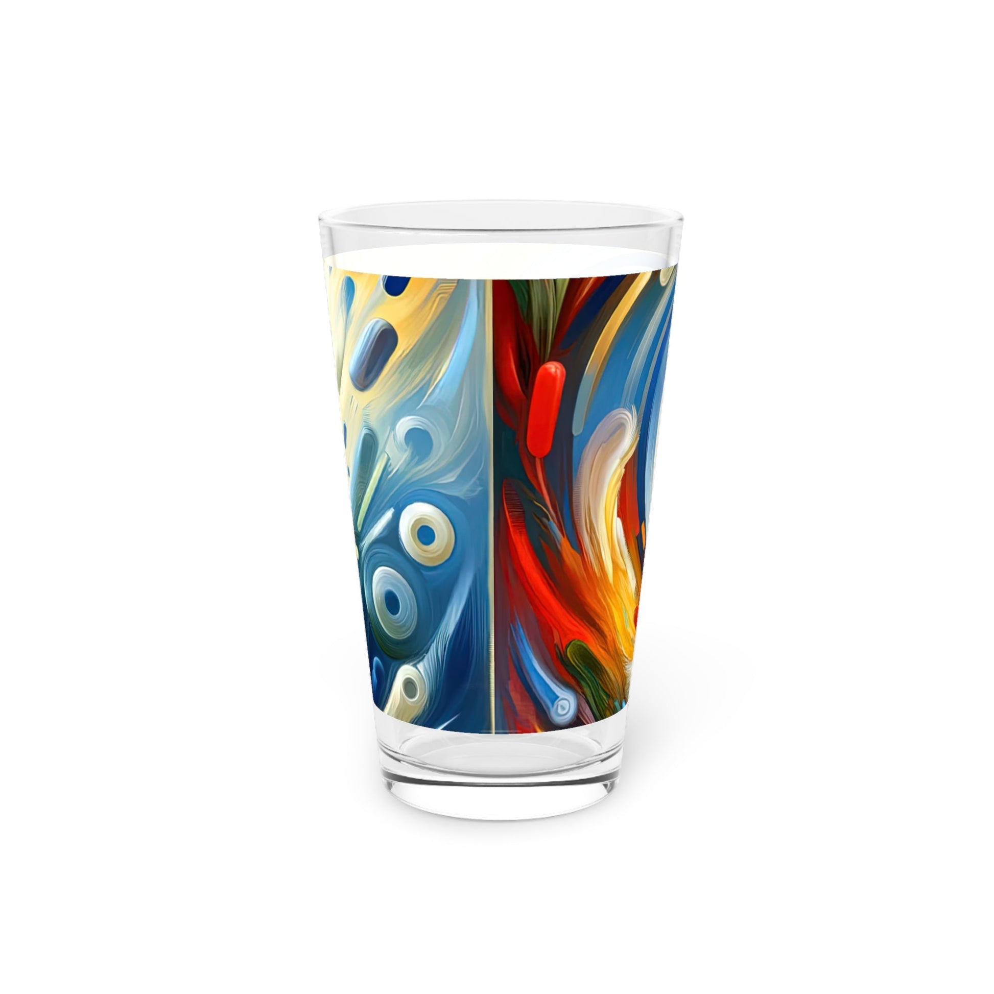 Swipe Connection Tachism Pint Glass, 16oz - ATUH.ART