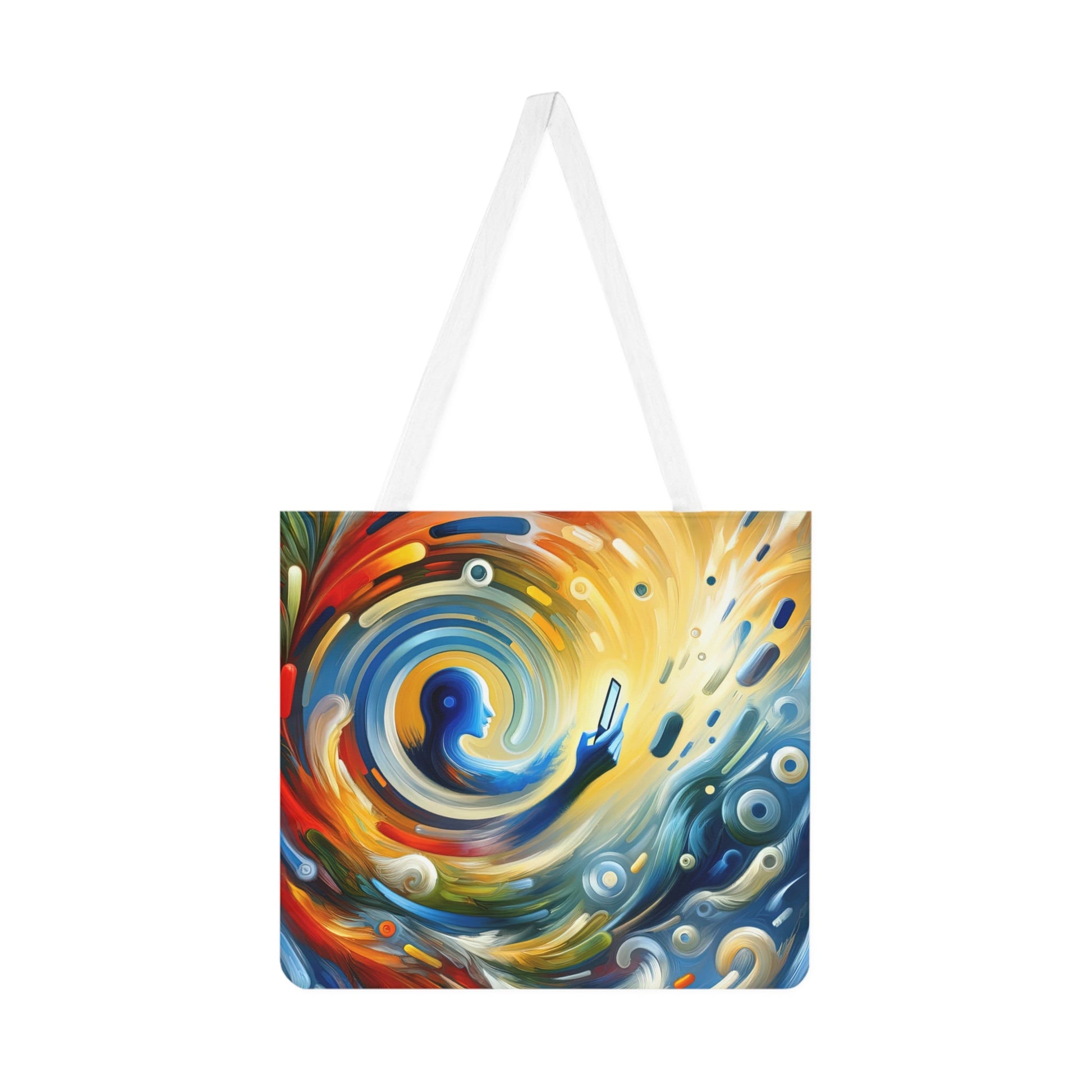 Swipe Connection Tachism Shoulder Tote Bag (AOP) - ATUH.ART