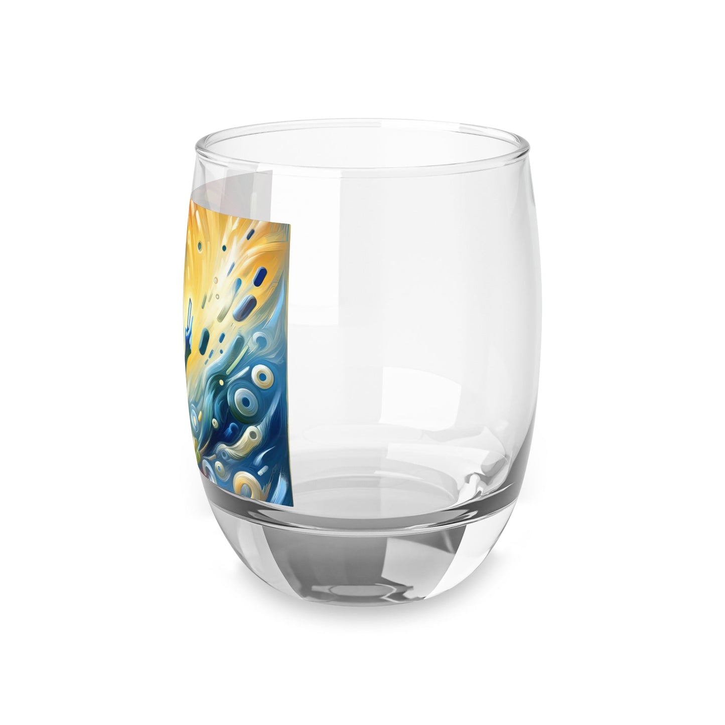 Swipe Connection Tachism Whiskey Glass - ATUH.ART