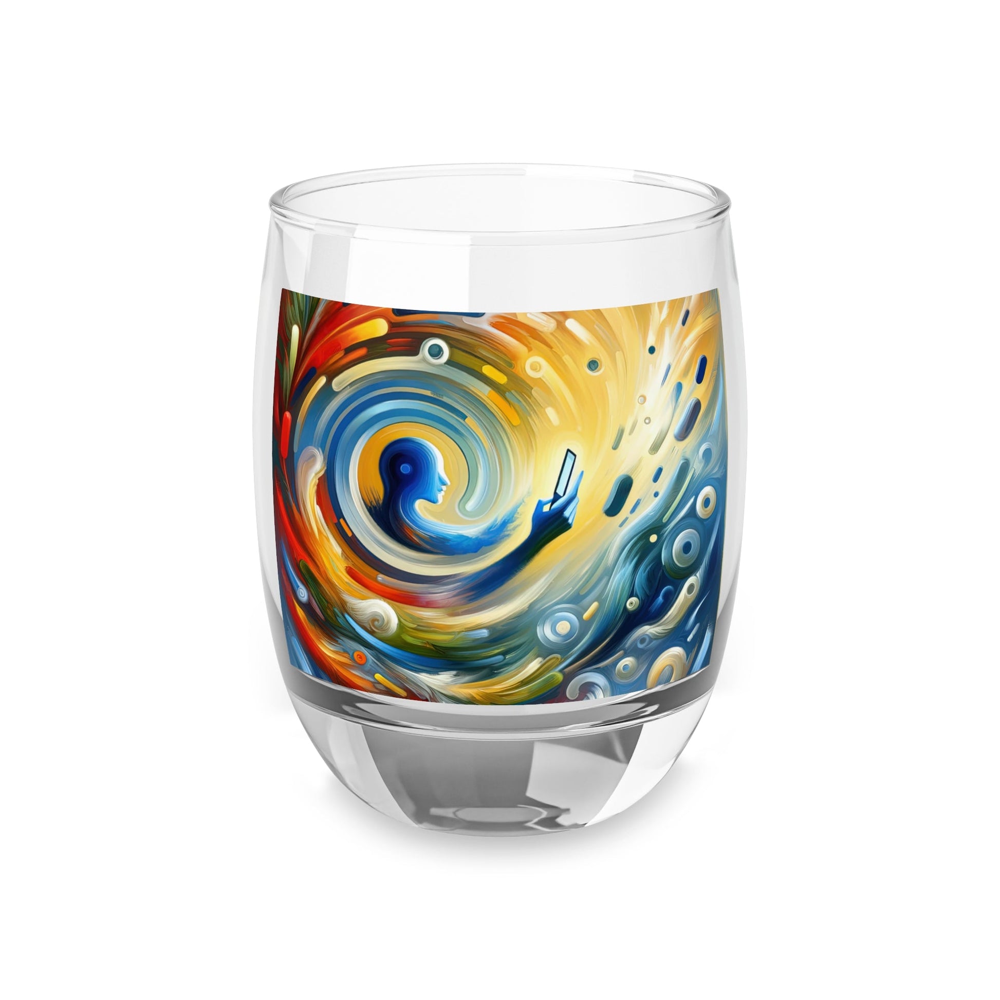 Swipe Connection Tachism Whiskey Glass - ATUH.ART