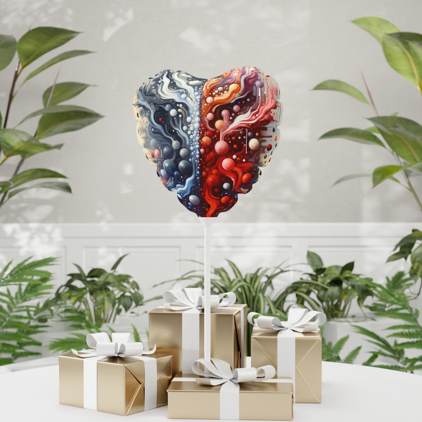 Symbiotic Exchange Abstract Balloon (Round and Heart-shaped), 11" - ATUH.ART