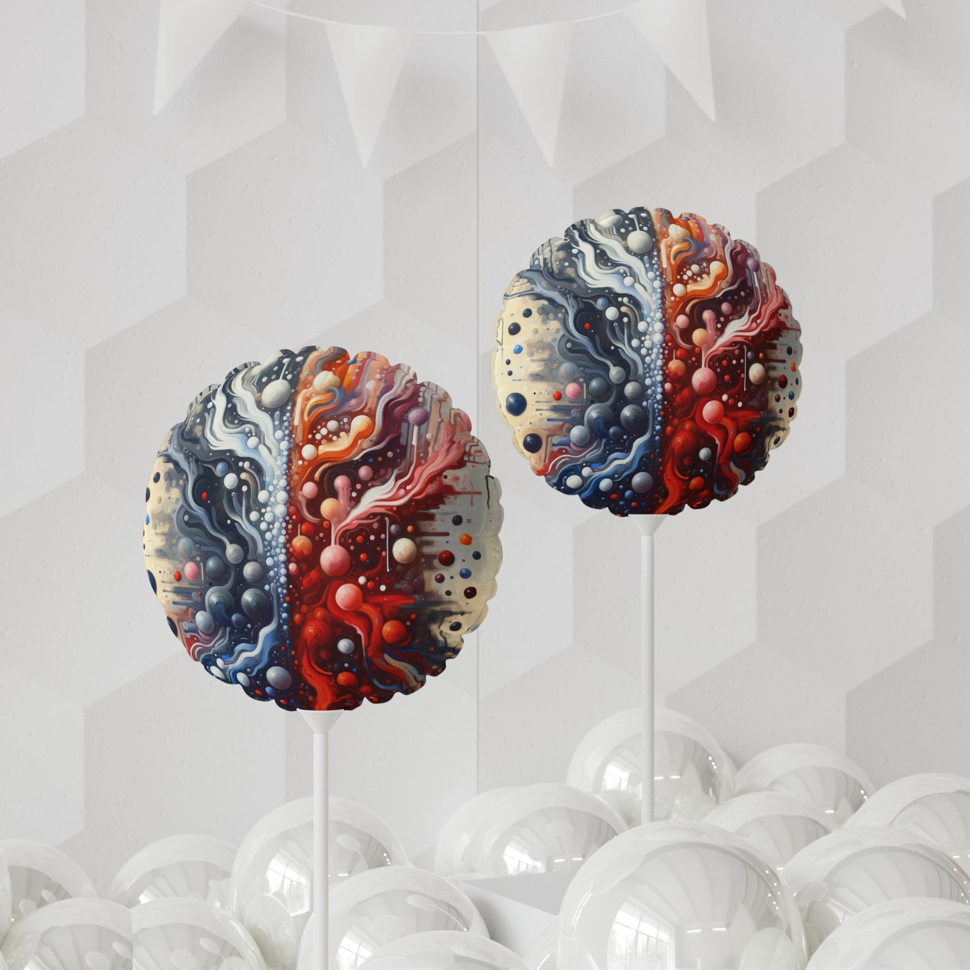 Symbiotic Exchange Abstract Balloon (Round and Heart-shaped), 11" - ATUH.ART