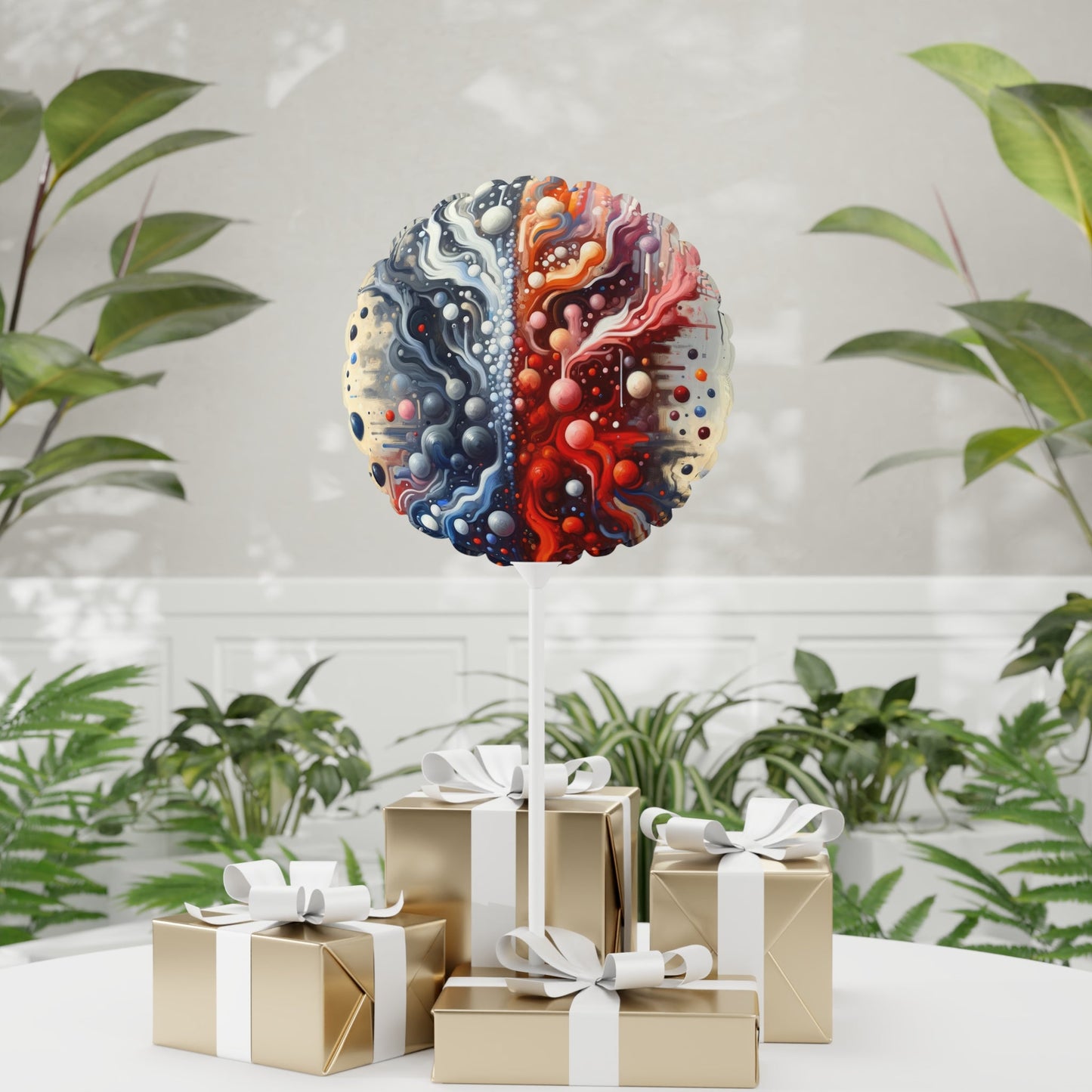 Symbiotic Exchange Abstract Balloon (Round and Heart-shaped), 11" - ATUH.ART