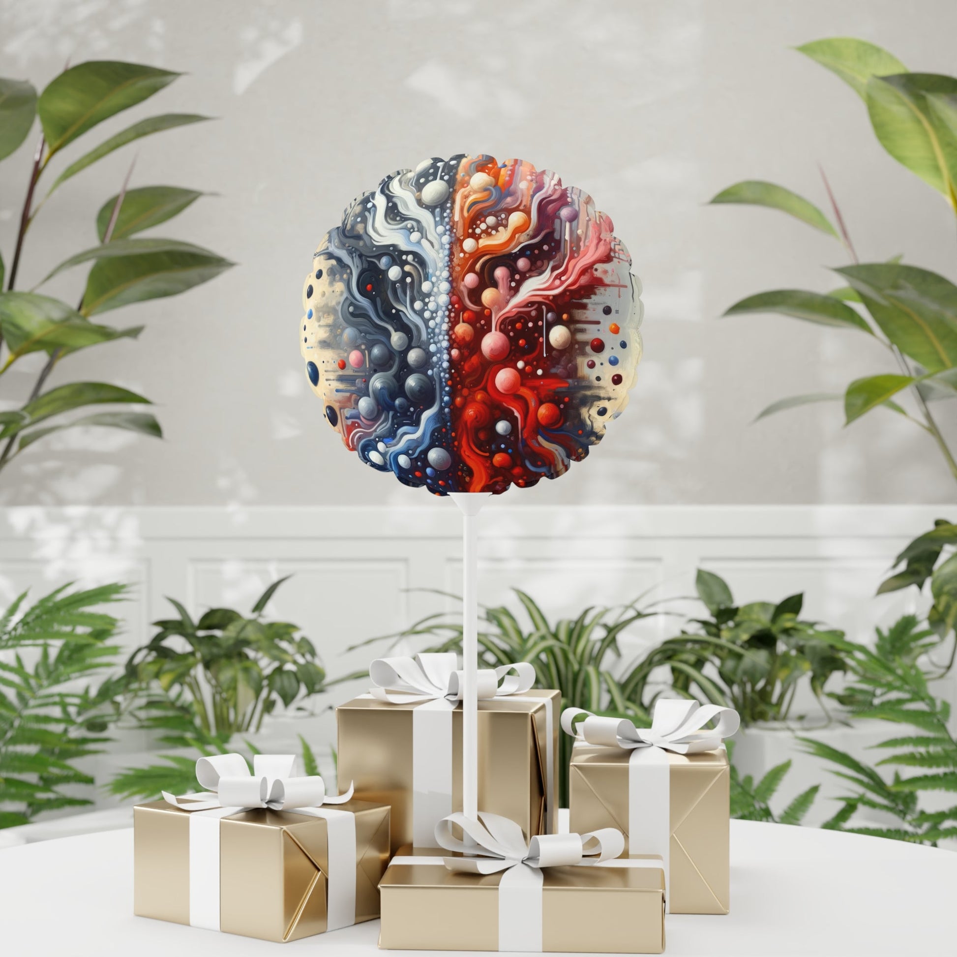 Symbiotic Exchange Abstract Balloon (Round and Heart-shaped), 11" - ATUH.ART