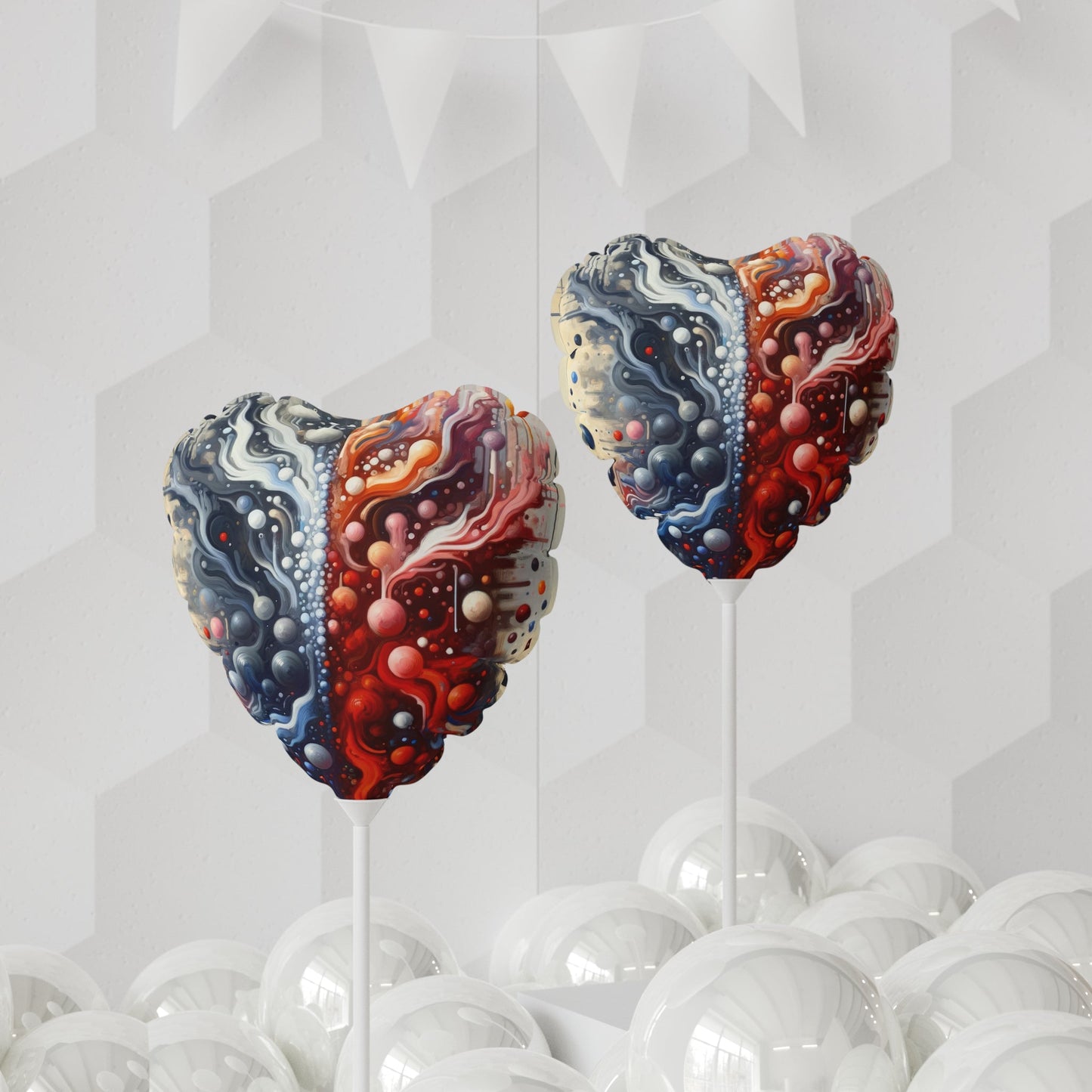 Symbiotic Exchange Abstract Balloon (Round and Heart-shaped), 11" - ATUH.ART