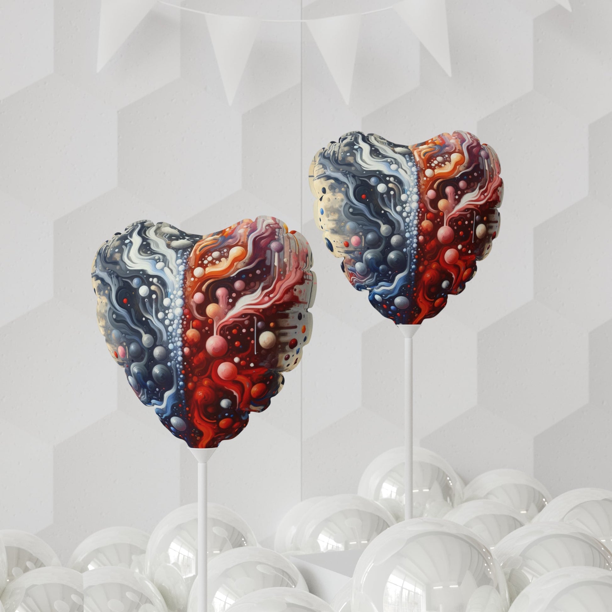 Symbiotic Exchange Abstract Balloon (Round and Heart-shaped), 11" - ATUH.ART